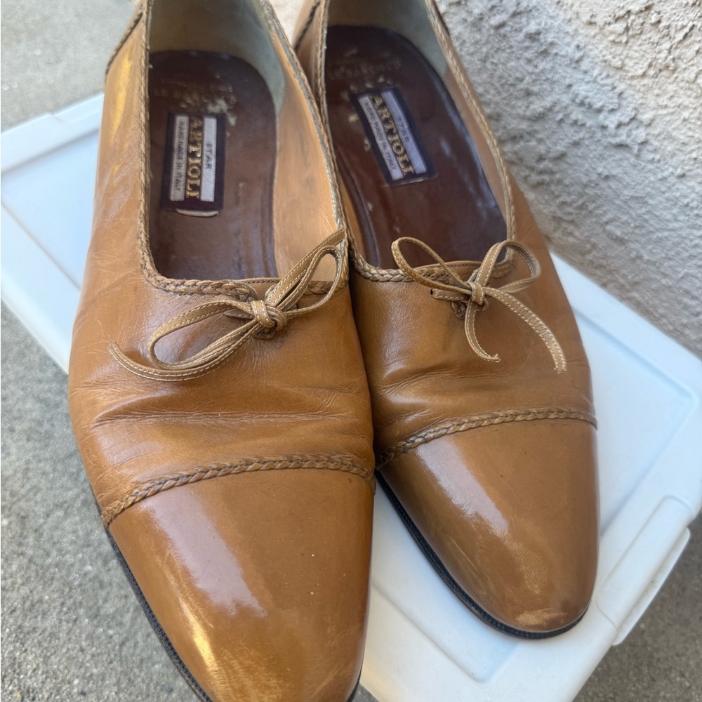Artiloi Tan Leather Shoes